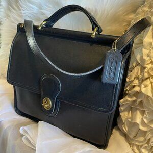 Vintage Coach Black Leather Women's Bag